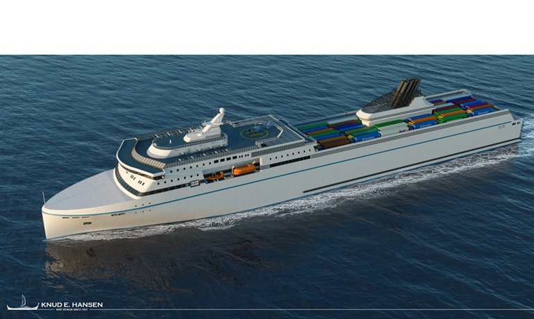 Innovative 212-metre RoPax Ferry © KNUD E. HANSEN