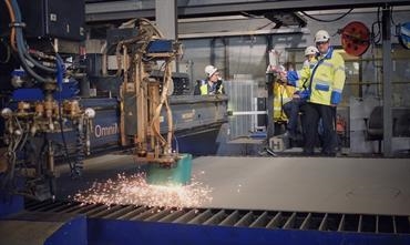 First steel cutting for Kvarken Link's newbuild © Kvarken Link