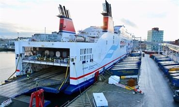 During her three-week absence, STENA SCANDINAVICA (illustrated) is being replaced by the chartered CAROLINE RUSS © Frank Behling