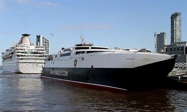 A familiar sight: the MANANNAN and Liverpool's landing stage © Russell Plummer A familiar sight: the MANANNAN and Liverpool's landing stage © Russell Plummer