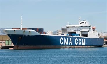 The Stena RoRo-owned MONT VENTOUX already operates the Marseille-Rades service for CMA CGM © Frank Lose The Stena RoRo-owned MONT VENTOUX already operates the Marseille-Rades service for CMA CGM © Frank Lose