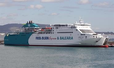 MARTIN I SOLER displaying the joint Baleària - Fred. Olsen Express livery © John May