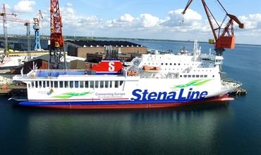 STENA VINGA looking resplendent in her new livery © Stena Line
