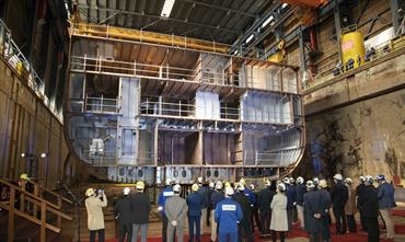 SH MINERVA keel laying © Helsinki Shipyard