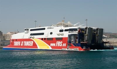 FRS will operate the Incat 86m TARIFA JET between Motril and Melilla. © Frank Lose