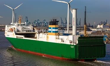 ESTRADEN is now equipped with two rotor sails © J. Jager ESTRADEN is now equipped with two rotor sails © J. Jager