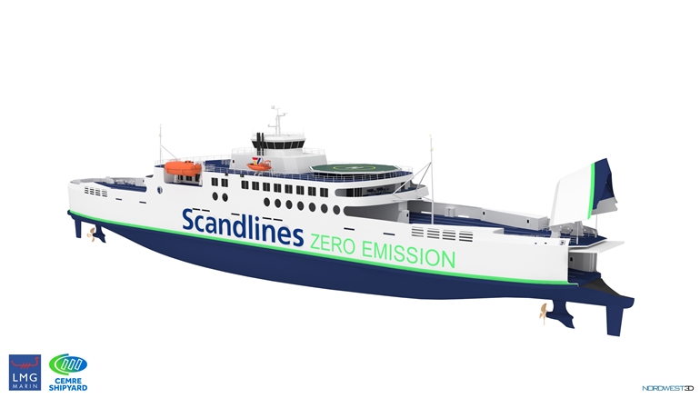 Illustration of the new vessel which will be delivered in 2024 © Scandlines