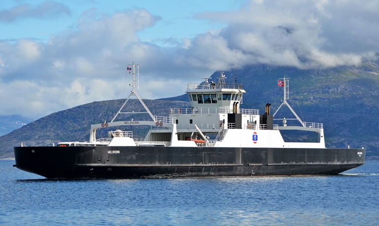 The Bognes-Skarberget and Drag-Kjøpsvik routes are currently operated by Torghatten Nord with the 1999-built MELSHORN primarily serving the former route. © Uwe Jakob 